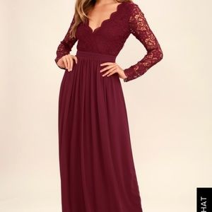 Burgundy bridesmaid dress